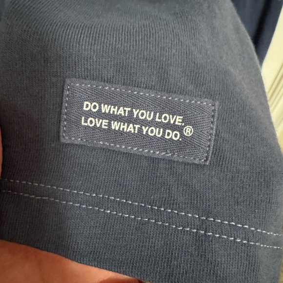 Life Is Good Navy Crewneck Tee with Motivational Patch - Picture 3 of 7